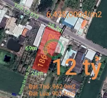 Bán lô đất thổ mặt tiền kinh doanh tỉnh lộ 833 giá 12 tỷ