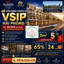Shop House Vlasta Thủy Nguyên kết nối VSIP Hải Phòng – Dòng Tiền Thực Tế