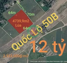 Bán lô đất lúa hai mặt tiền quốc lộ 50B giá 12 tỷ