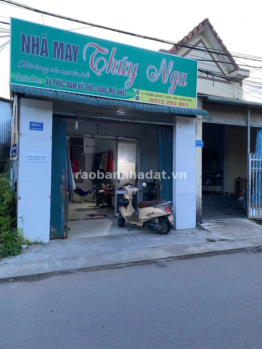 Cho thuê nhà mặt đường Trần Văn Trà, có thể kinh doanh và ở lại., Phường Trương Quang Trọng, Quảng Ngãi