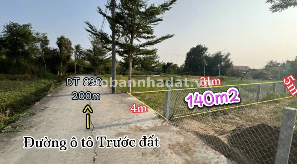BÁN LÔ ĐẤT THỔ CƯ VỊ TRÍ ĐẸP TẠI ẤP 6 XÃ TÂN TRẠCH, CẦN ĐƯỚC, LONG AN. LH:0903187068., Xã Cần Đước, Tây Ninh