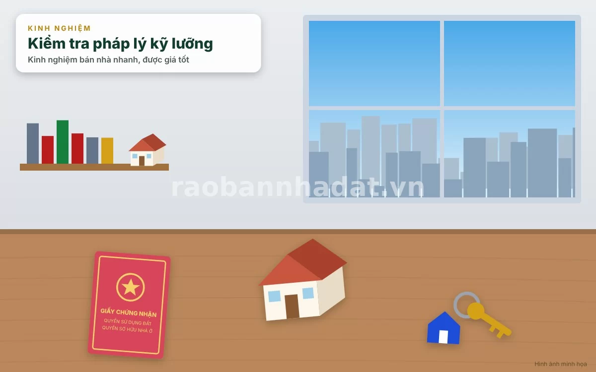Kiểm tra kỹ lưỡng sổ hồng và hồ sơ pháp lý trước khi tiến hành giao dịch bán nhà
