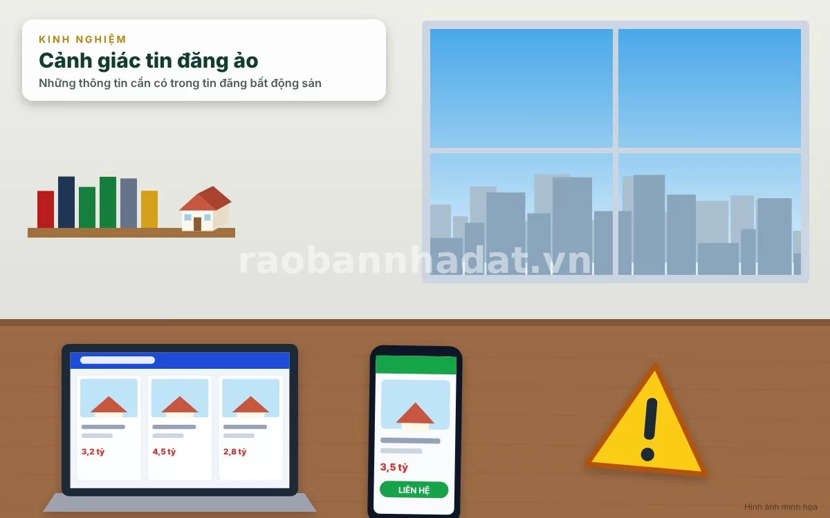 Minh họa cấu trúc một tiêu đề tin đăng bất động sản thu hút hàng ngàn lượt click