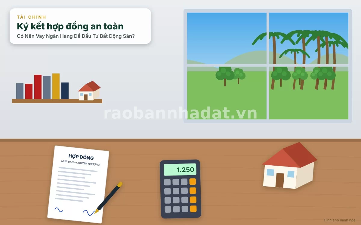 Nhà đầu tư thành công đang ký kết hợp đồng tín dụng và mua bán bất động sản tại phòng công chứng