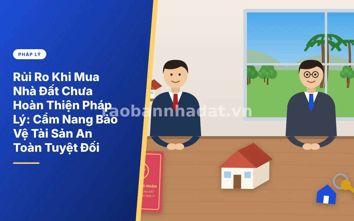 Tổng quan phân tích rủi ro khi mua nhà đất chưa hoàn thiện pháp lý và bài học phòng tránh