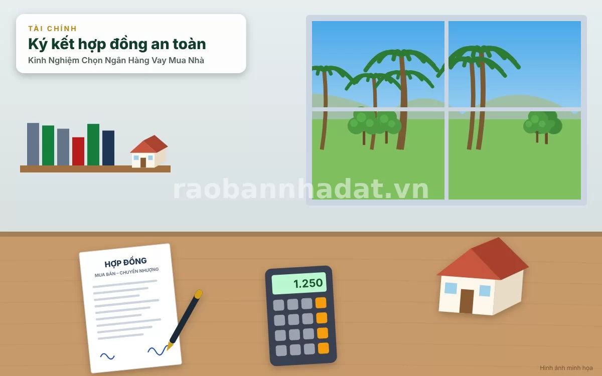 Nhà đầu tư thành công đang ký kết hợp đồng vay vốn và giải ngân mua nhà tại ngân hàng