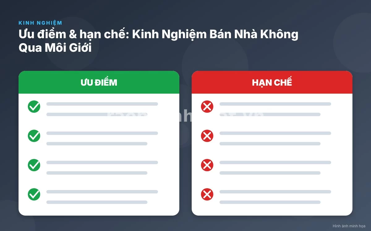 Phân tích ưu nhược điểm khi tự bán nhà không qua môi giới trung gian