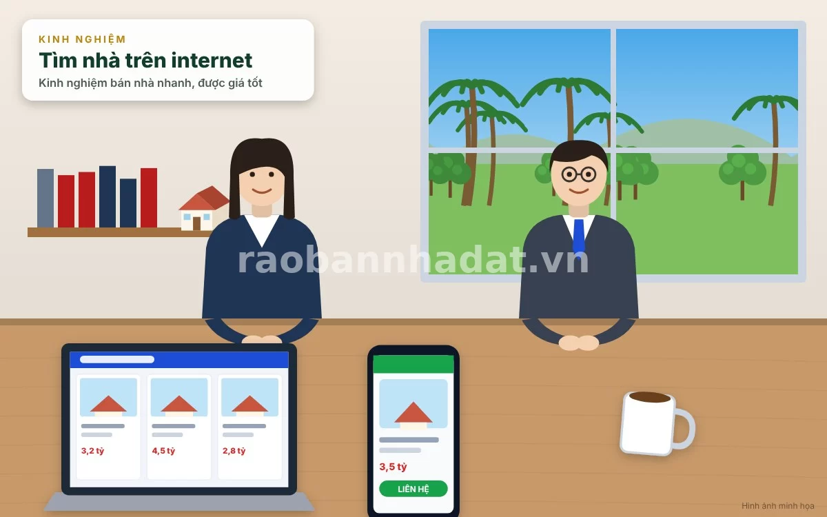 Đăng tin rao bán nhà trên các nền tảng số kết hợp hình ảnh trực quan chất lượng cao