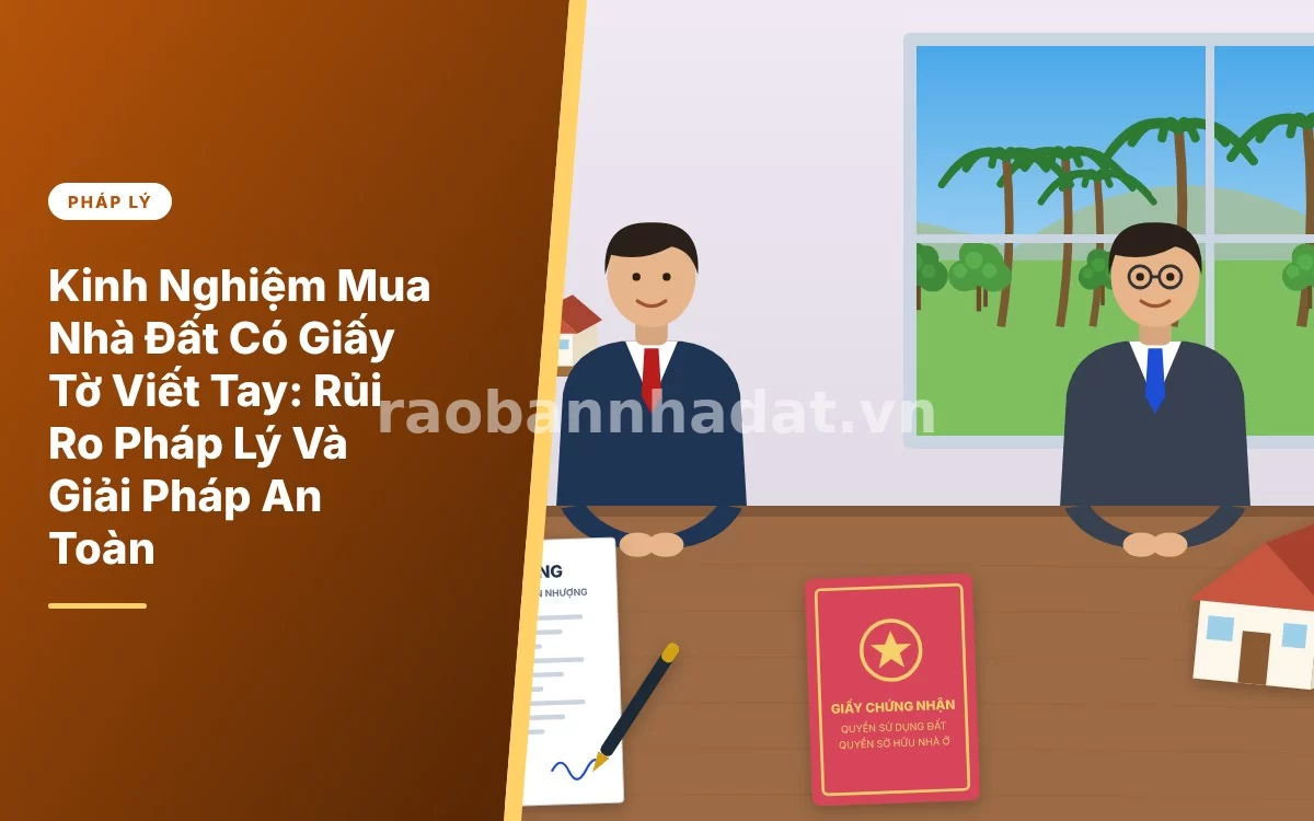 Tổng quan kinh nghiệm mua nhà đất có giấy tờ viết tay và những rủi ro pháp lý cần biết
