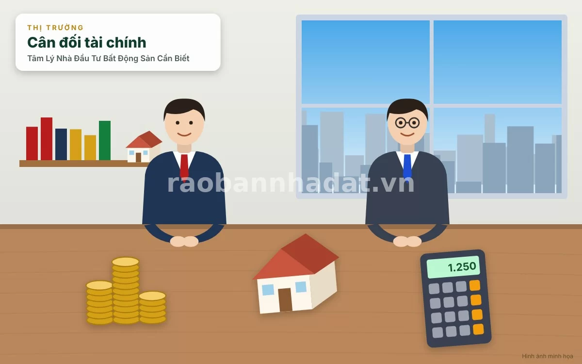 Chuyên gia tài chính đang tư vấn giải pháp kiểm soát cảm xúc và tâm lý đầu tư bất động sản cho khách hàng