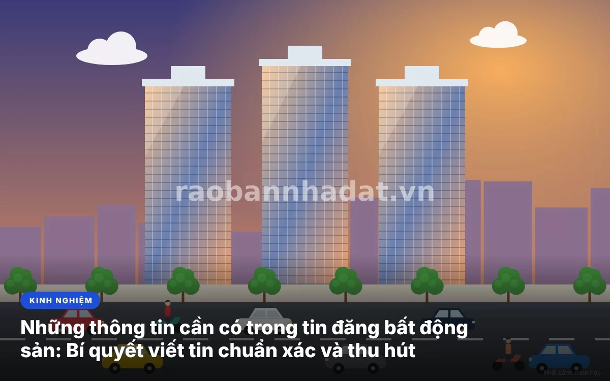 Tổng quan danh sách các thông tin bắt buộc cần có trong một tin đăng bất động sản chuyên nghiệp