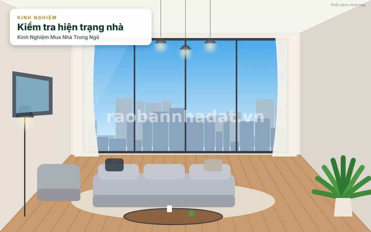 Checklist các hạng mục kiểm tra hạ tầng, thoát nước và kết cấu khi mua nhà trong ngõ