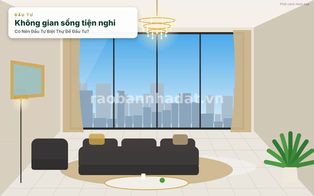 Không gian phòng khách biệt thự nghỉ dưỡng sang trọng với tầm nhìn hướng ra biển và hồ bơi vô cực