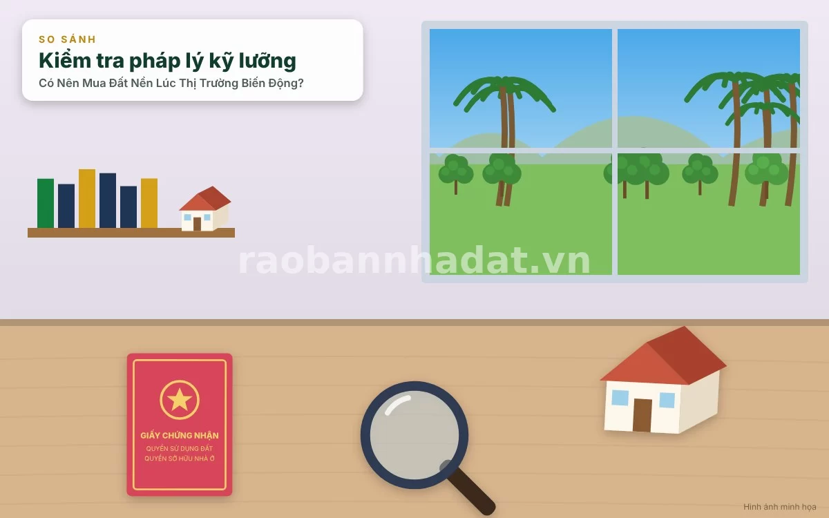 Kiểm tra kỹ lưỡng hồ sơ pháp lý và sổ đỏ đất nền tại văn phòng giao dịch