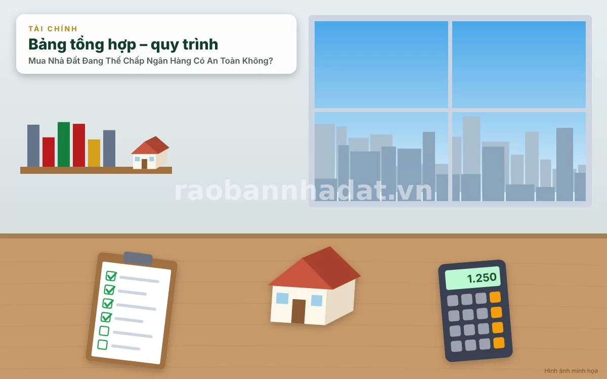 Quy trình 4 bước giao dịch mua bán nhà đất đang thế chấp ngân hàng an toàn pháp lý