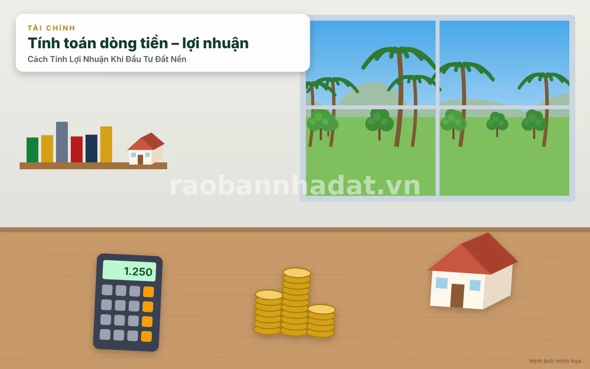 Bảng tính toán chi phí và biểu đồ tài chính bất động sản chi tiết trên màn hình