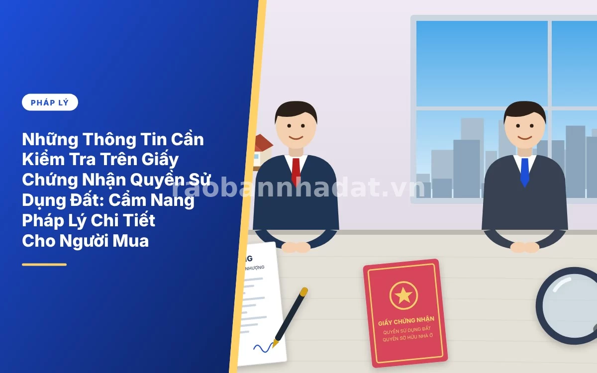 Tổng quan cẩm nang kiểm tra chi tiết các thông tin trên giấy chứng nhận quyền sử dụng đất