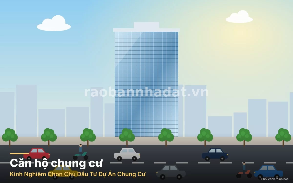 Phối cảnh 3D của một khu đô thị chung cư cao cấp được phát triển bởi chủ đầu tư danh tiếng