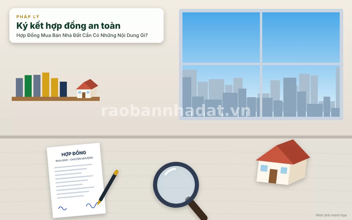 Chi tiết các thông tin nhân thân và mô tả bất động sản bắt buộc trong hợp đồng