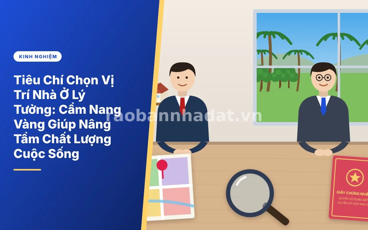Tổng quan cẩm nang chi tiết các tiêu chí vàng lựa chọn vị trí nhà ở lý tưởng
