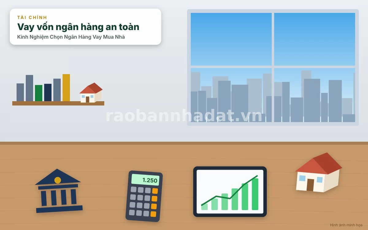 Bảng so sánh lãi suất và các gói tín dụng mua nhà của các ngân hàng lớn hiển thị trên màn hình