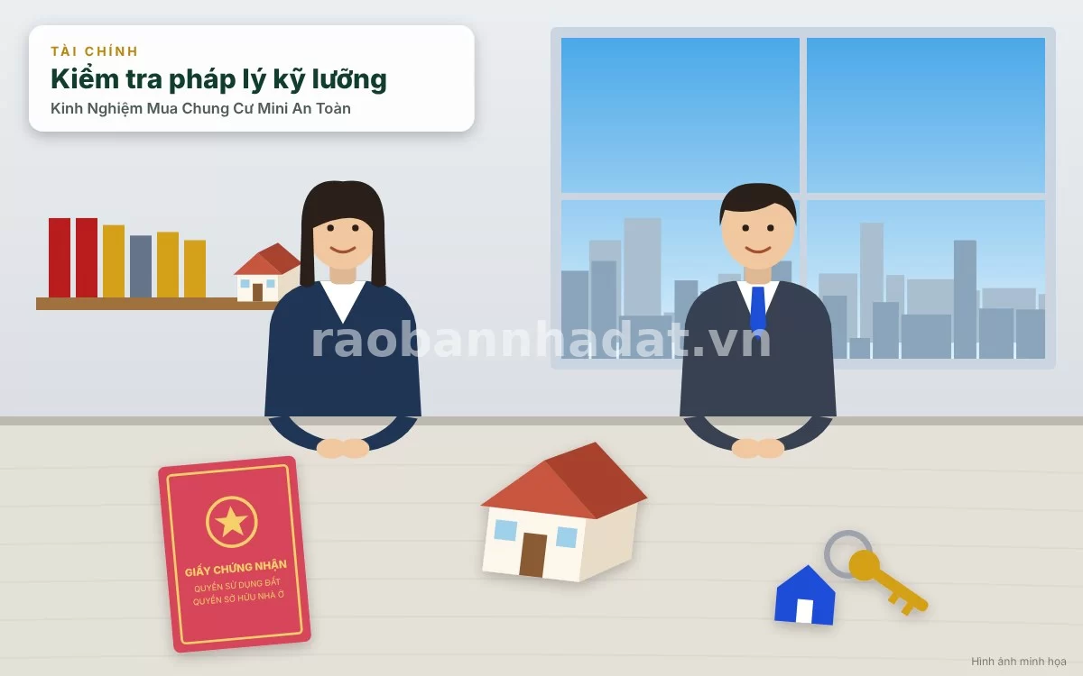 Chuyên gia pháp lý đang tư vấn và kiểm tra giấy tờ nhà đất chung cư mini cho khách hàng