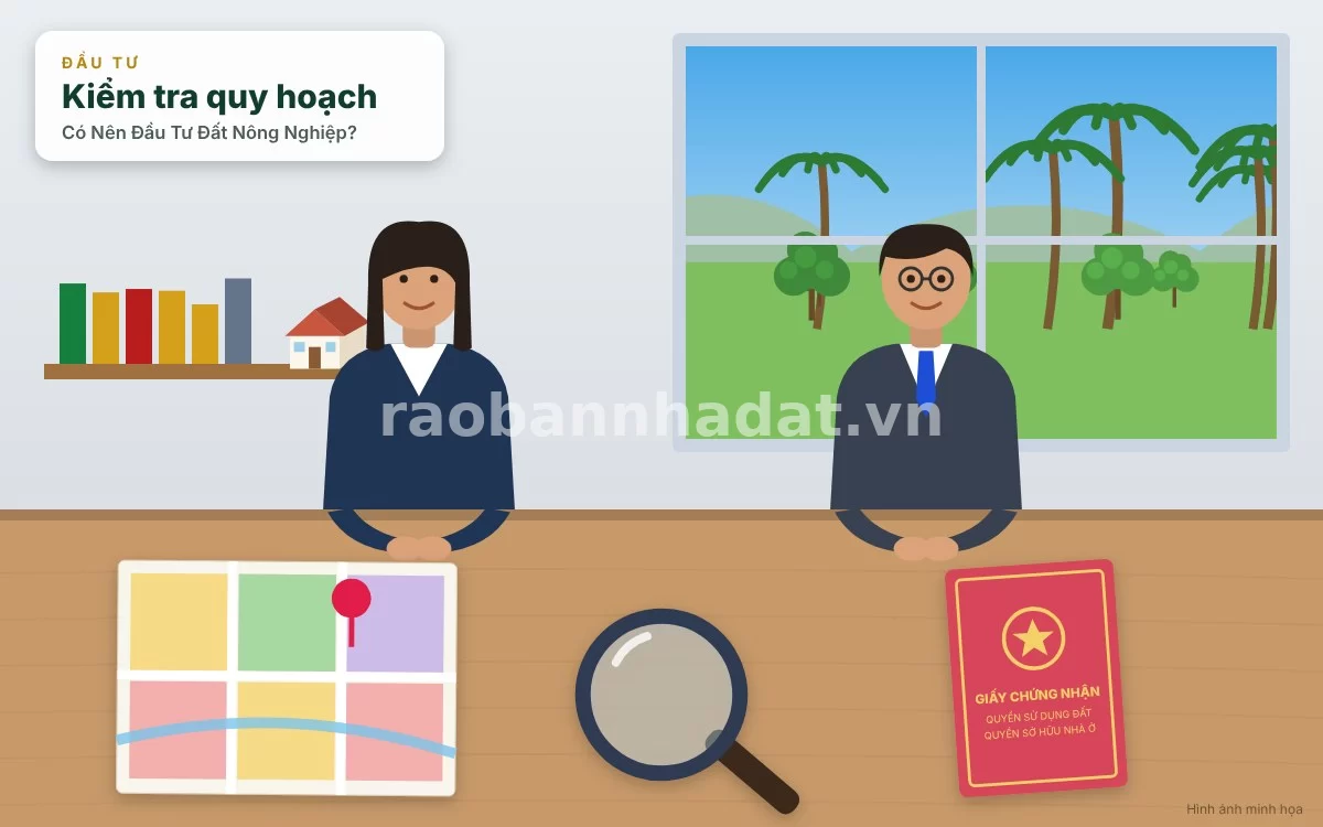 Nhà đầu tư đang trao đổi cùng chuyên gia về bản đồ quy hoạch đất nông nghiệp và tiềm năng phát triển