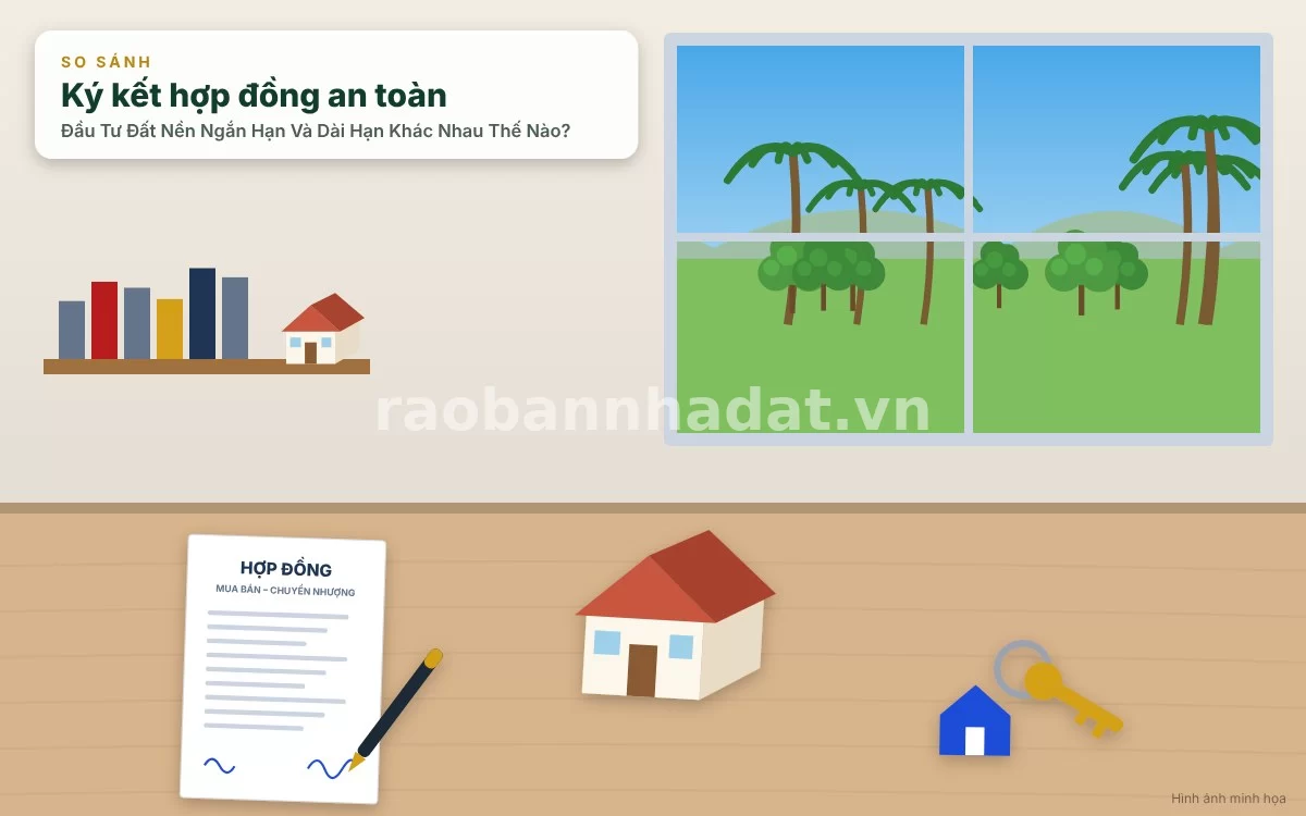 Nhà đầu tư thành công đang ký kết hợp đồng mua bán đất nền dài hạn tại phòng công chứng