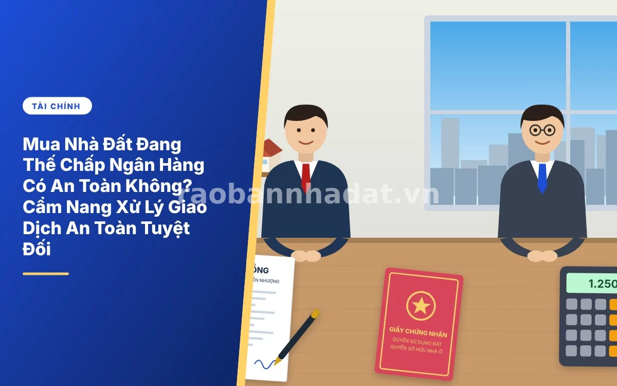 Tổng quan cẩm nang giao dịch mua bán nhà đất đang thế chấp ngân hàng an toàn