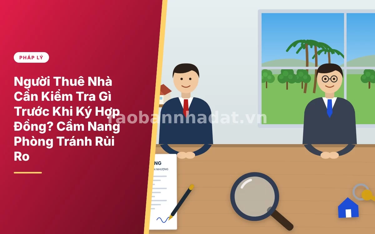 Tổng quan những điều người thuê nhà cần kiểm tra kỹ lưỡng trước khi ký hợp đồng
