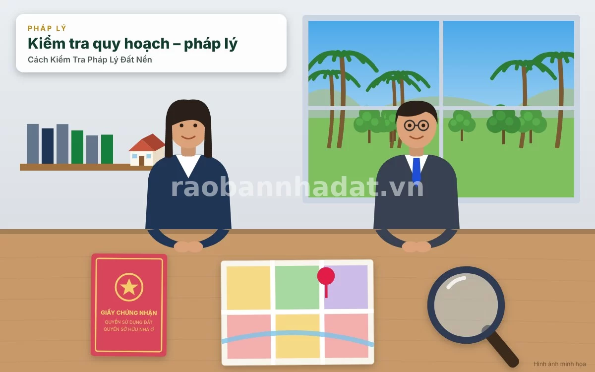 Chuyên gia bất động sản đang hướng dẫn khách hàng cách kiểm tra pháp lý dự án đất nền phân lô