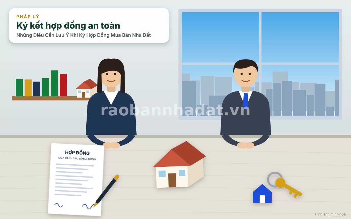Quy trình thực hiện ký kết và công chứng hợp đồng mua bán nhà đất an toàn tại văn phòng