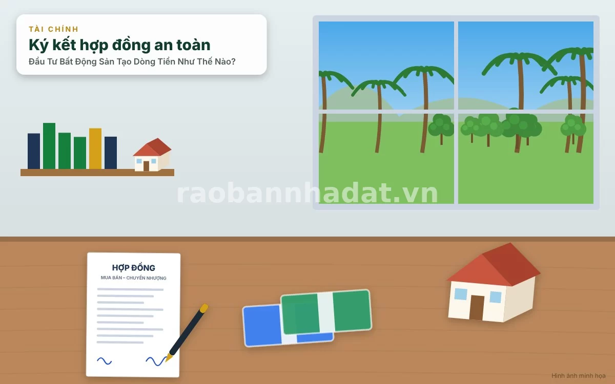 Nhà đầu tư thành công đang xem xét hợp đồng cho thuê và báo cáo dòng tiền tại văn phòng