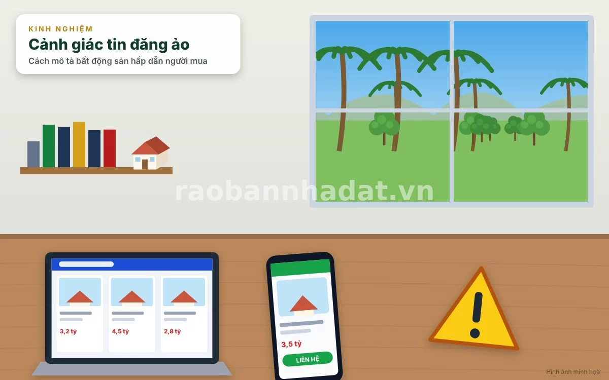 Sơ đồ cấu trúc 4 phần chuẩn mực của một bài viết mô tả bất động sản chuyên nghiệp