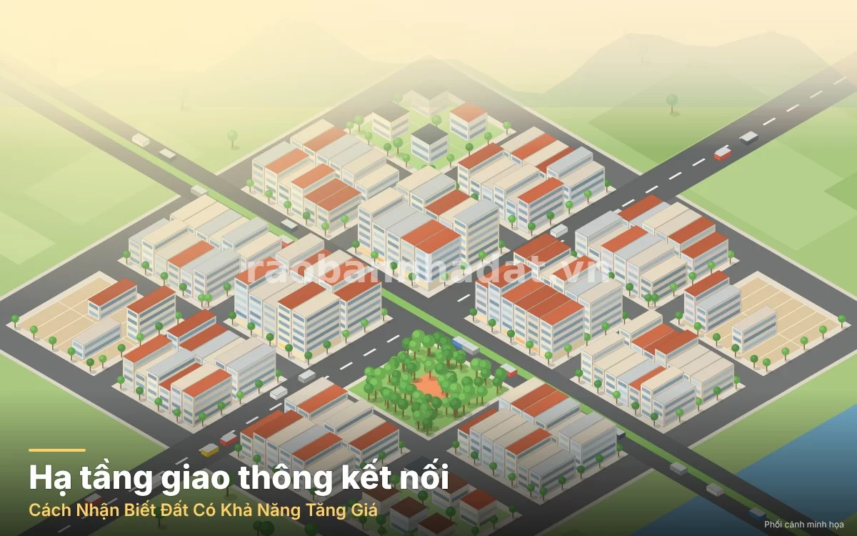 Hạ tầng giao thông đường cao tốc và cầu vượt hiện đại đang được xây dựng, thúc đẩy giá trị đất đai