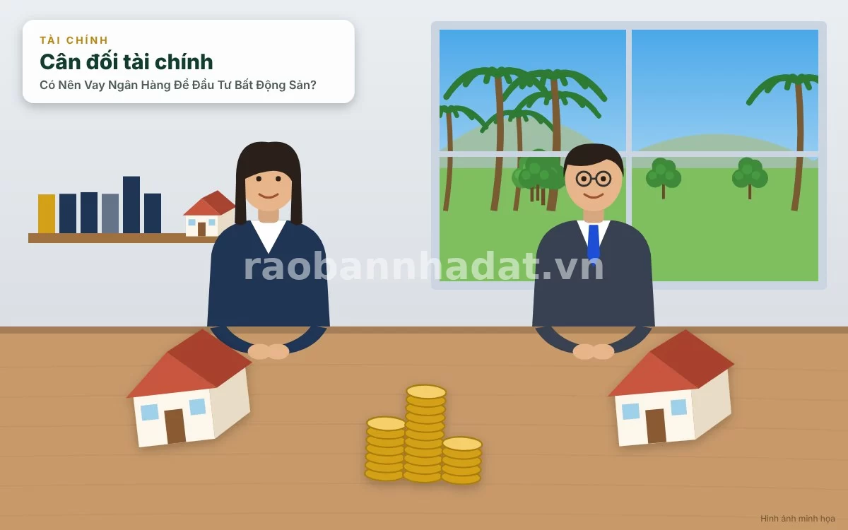 Chuyên gia tài chính và nhà đầu tư đang cùng phân tích chiến lược đòn bẩy ngân hàng và đầu tư bất động sản