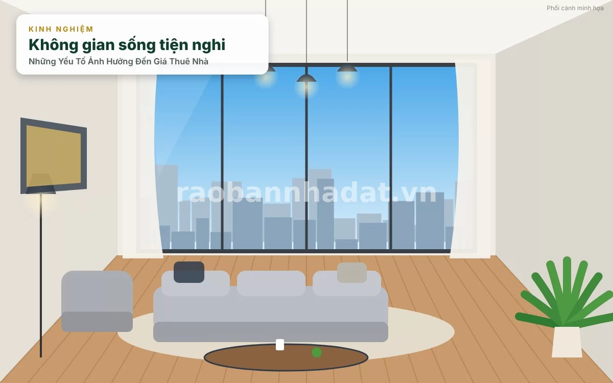 Ảnh hưởng của diện tích và kết cấu xây dựng đến giá cho thuê nhà
