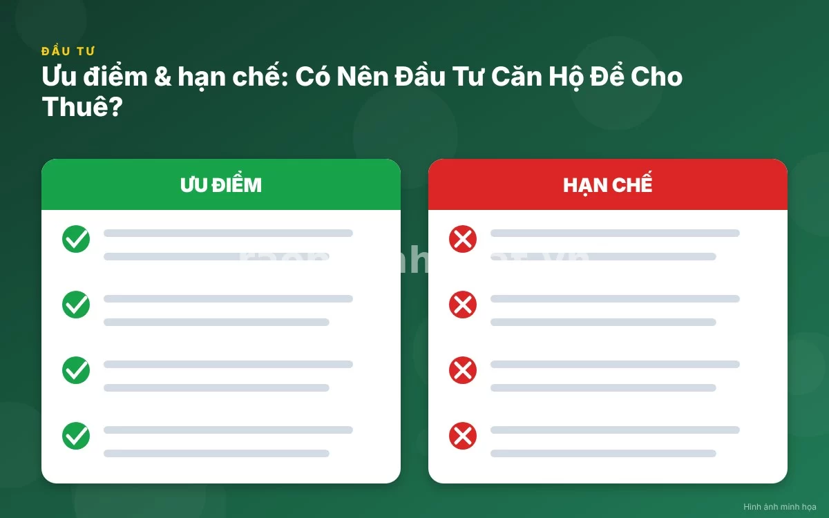 Bảng so sánh chi tiết giữa đầu tư căn hộ cho thuê và đất nền truyền thống