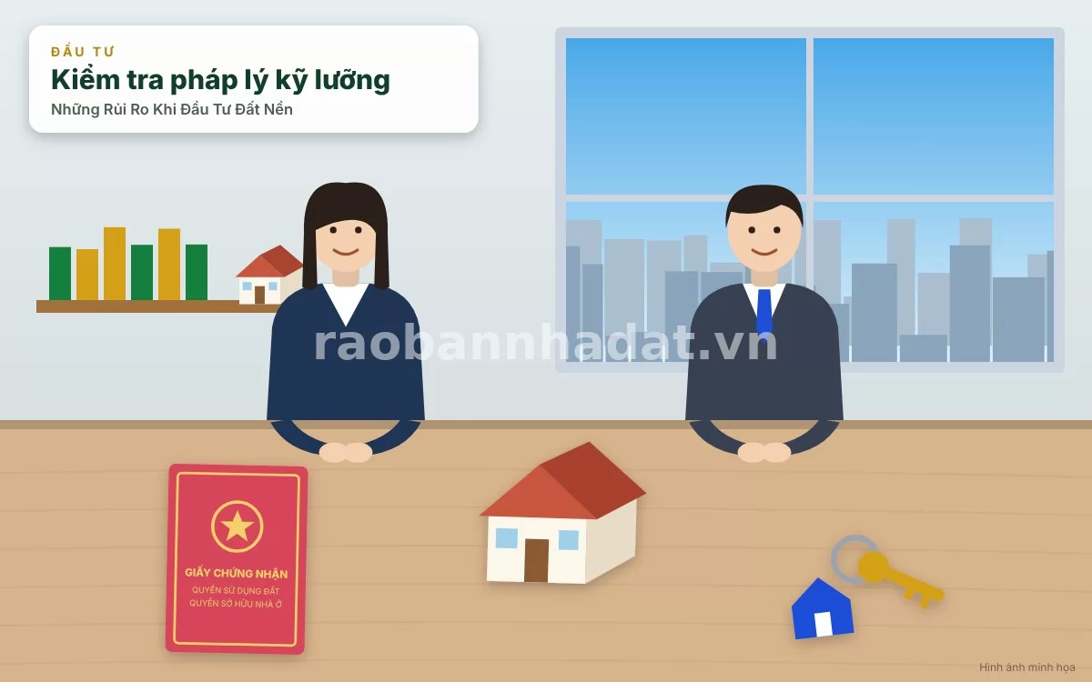 Nhà đầu tư đang chăm chú nghiên cứu hồ sơ pháp lý và bản đồ quy hoạch đất nền cùng chuyên gia