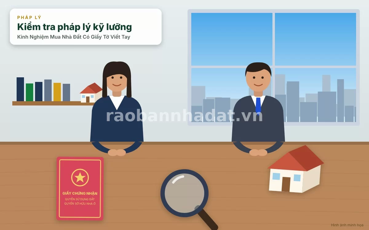 Các kinh nghiệm phòng thủ pháp lý và lập văn bản cam kết khi mua nhà đất giấy viết tay