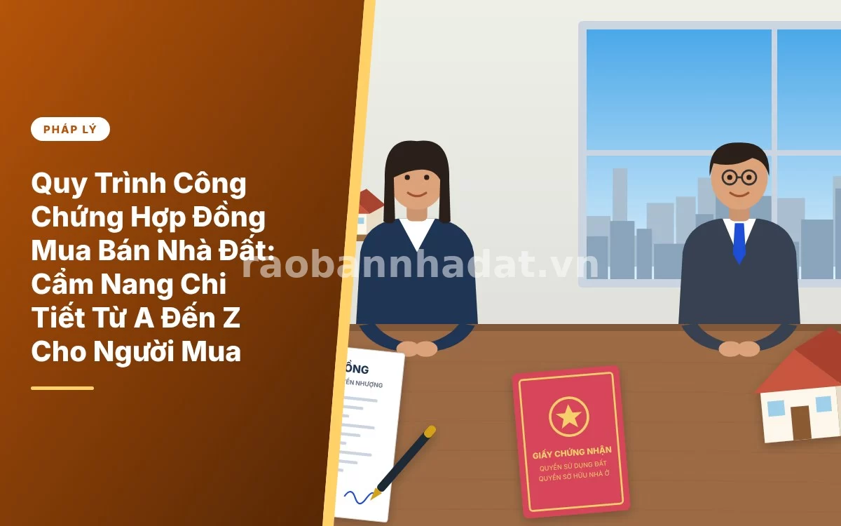 Tổng quan cẩm nang quy trình công chứng hợp đồng mua bán nhà đất an toàn pháp lý
