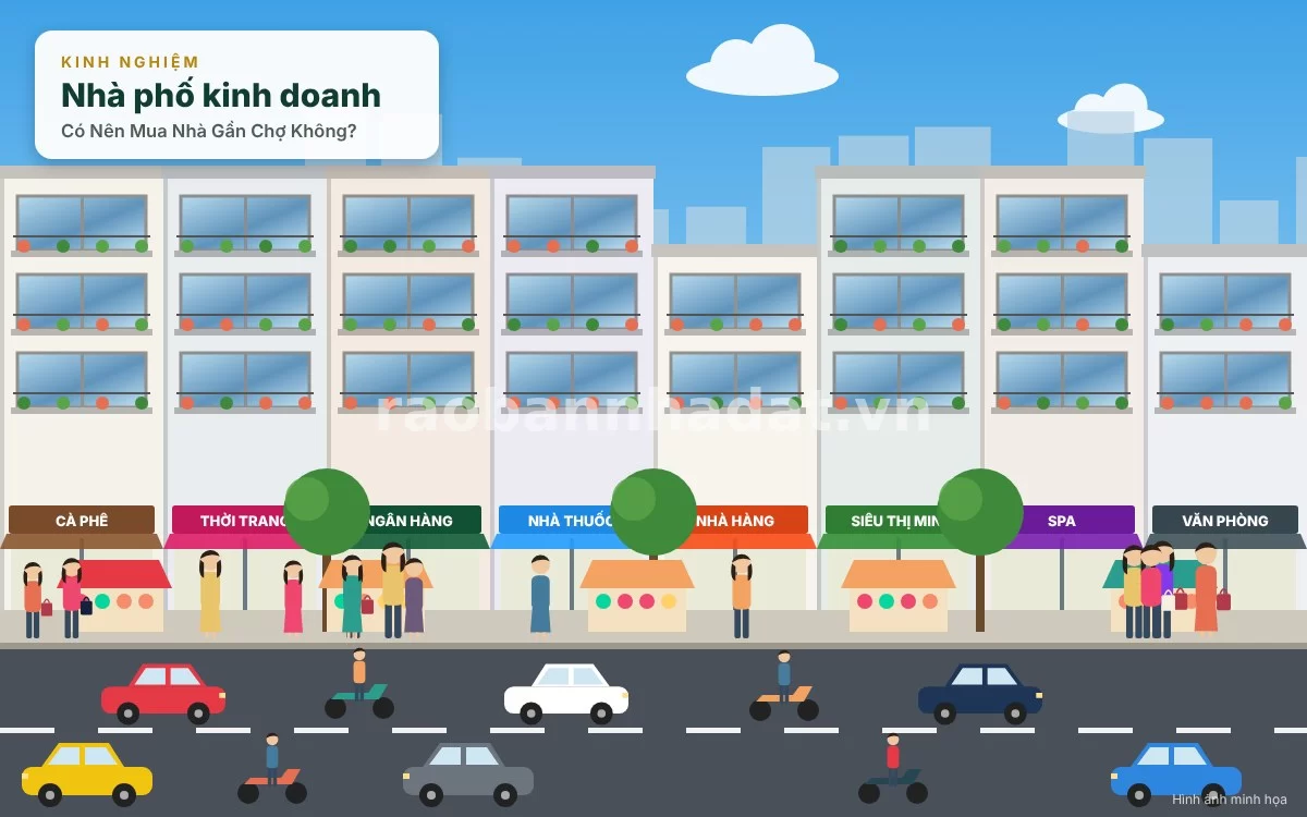 Chi tiết các ưu điểm về sự tiện lợi sinh hoạt và tiềm năng kinh doanh buôn bán gần chợ