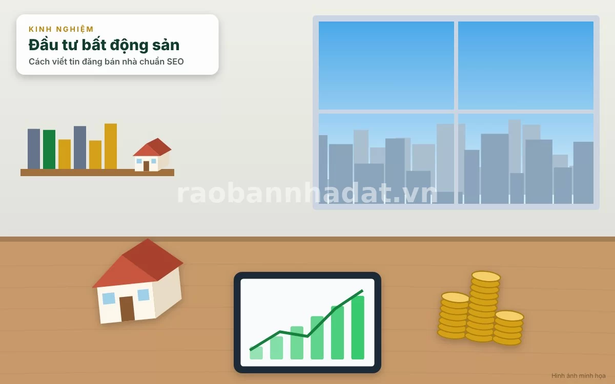 Sơ đồ cấu trúc phân cấp thẻ HTML H1, H2, H3 trong bài viết rao bán nhà chuẩn SEO
