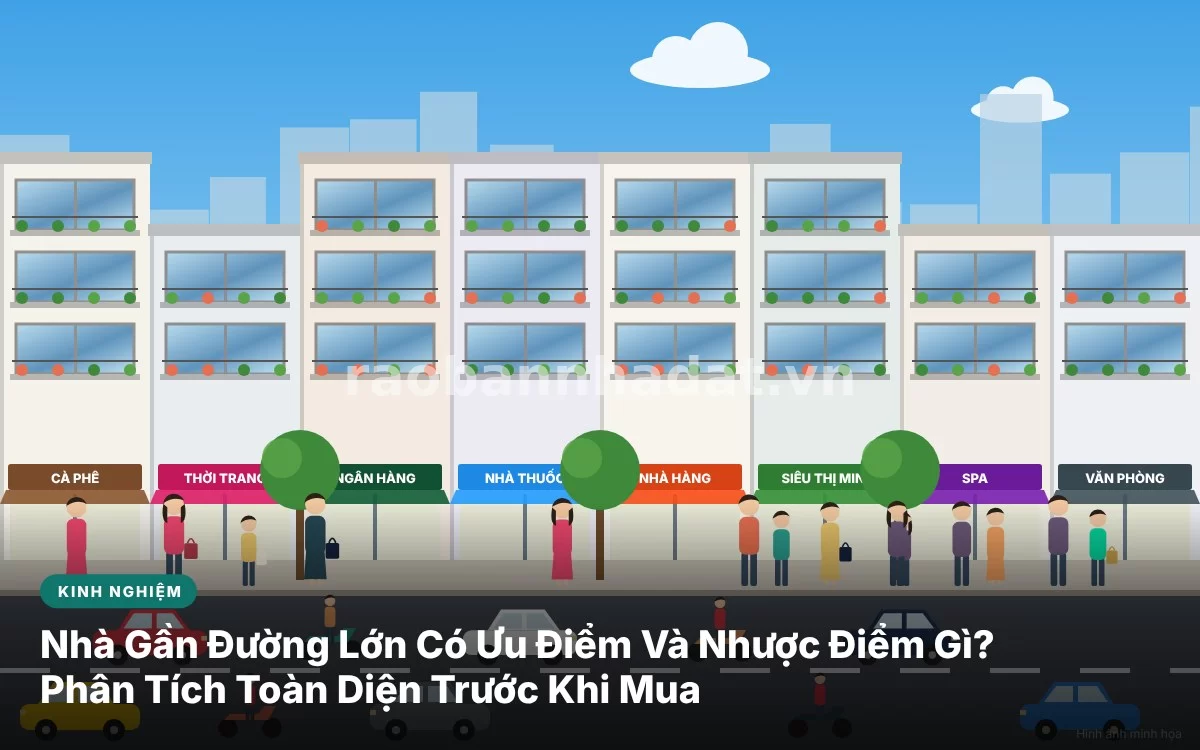 Tổng quan phân tích ưu điểm và nhược điểm khi mua nhà gần trục đường lớn sầm uất