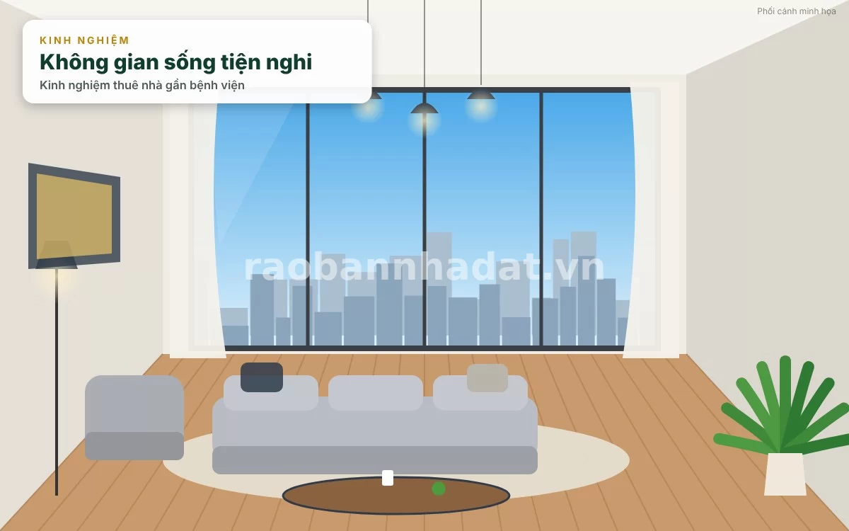 Lựa chọn căn hộ hoặc phòng trọ có không gian yên tĩnh, thoáng đãng