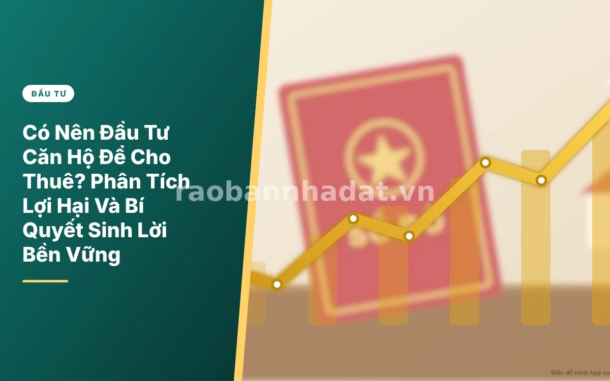 Tổng quan đánh giá có nên đầu tư căn hộ chung cư để cho thuê sinh lời