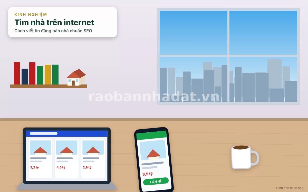 Biểu đồ và quy trình nghiên cứu phân bổ từ khóa chuẩn SEO cho bài viết nhà đất