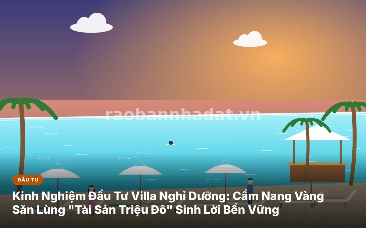 Tổng quan cẩm nang chi tiết kinh nghiệm đầu tư villa biệt thự nghỉ dưỡng cao cấp sinh lời bền vững