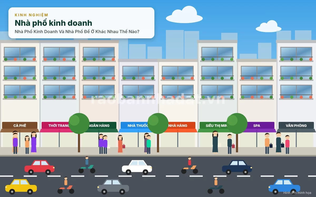 Phân tích bản chất khác biệt giữa không gian kinh doanh thương mại và không gian an cư thuần túy