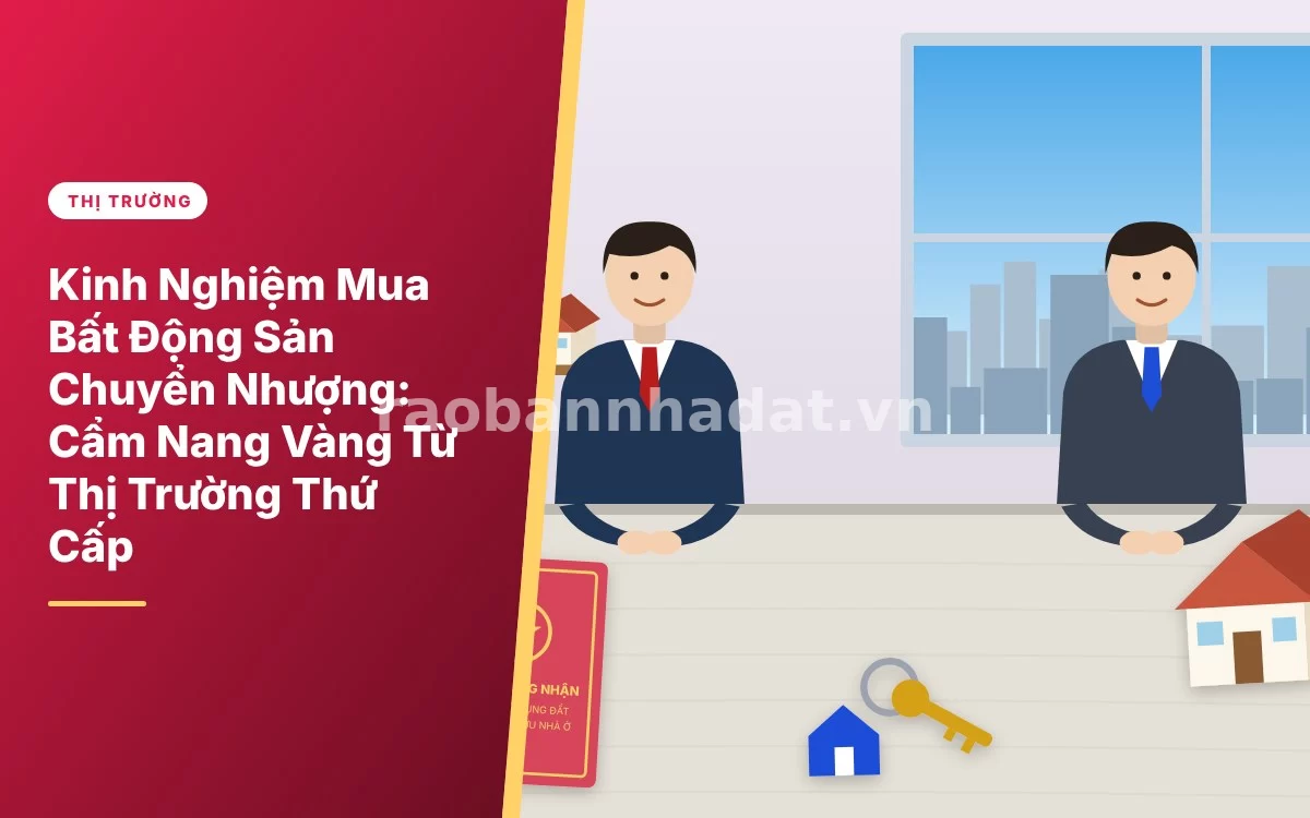 Tổng quan cẩm nang chi tiết kinh nghiệm mua bất động sản chuyển nhượng thị trường thứ cấp an toàn hiệu quả